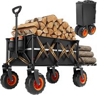 Chariot de camping pliable robuste à quatre roues, chariot de plage et de courses, personnalisable OEM, polyester, 120x80x60cm, fabriqué en Chine