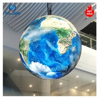 Pantalla LED Esférica con Ángulo de Visión de 360 Grados, Globo de 0.2m, 0.3m, 0.4m, 0.5m, 1m, 1.2m, 1.5m, 2m y Más Diámetros, Bola de Video LED Esférica