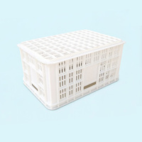 Panier en plastique ventilé empilable, caisse de rangement en plastique pour légumes, panier de rangement empilable en gros