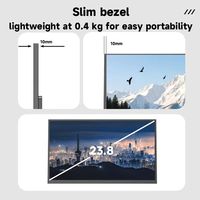 Moniteur portable 23,8 pouces 1080P FHD IPS USB-C pour ordinateur portable, écran étendu, meilleur moniteur externe pour PC de jeu, vente en gros 2026