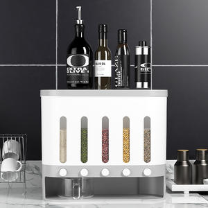 <span class=keywords><strong>ถัง</strong></span>เก็บธัญพืชแบบกดสำหรับครัว ผลิตจากโรงงาน พร้อมช่องเก็บ 5 ช่อง ป้องกันความชื้น ปิดผนึกอย่างดี - Product Image 5