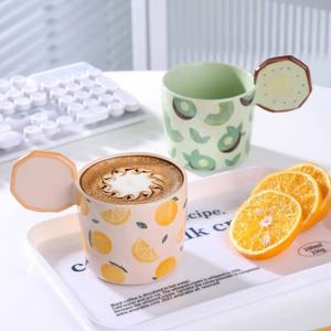 Mug <span class=keywords><strong>à</strong></span> fruits avec couvercle, <span class=keywords><strong>grande</strong></span> capacité, tasses <span class=keywords><strong>à</strong></span> <span class=keywords><strong>café</strong></span> en céramique, livraison gratuite, tasses <span class=keywords><strong>à</strong></span> petit-déjeuner originales, tasses <span class=keywords><strong>à</strong></span> thé inhabituelles - Product Image 2