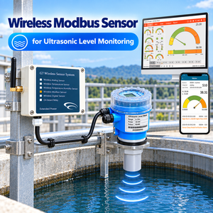 Capteur de niveau ultrasonique sans fil Modbus, portée 0-10m, sortie RS485 pour la surveillance des liquides dans les réservoirs - Product Image 1