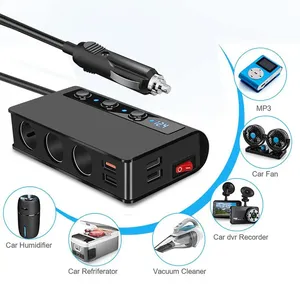 SLW002 180W 4 USB Car Charger <b>Socket</b> QC3.0 Fast Charge <b>12V</b>/24V Splitter Outlet Adapter - Product Image 5