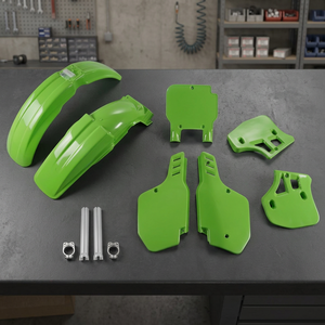 Green 026 Full <b>Plastic</b> Kit for Kawasaki KX 500 1989-1992 <b>Modified</b> PE Product Category - Product Image 3