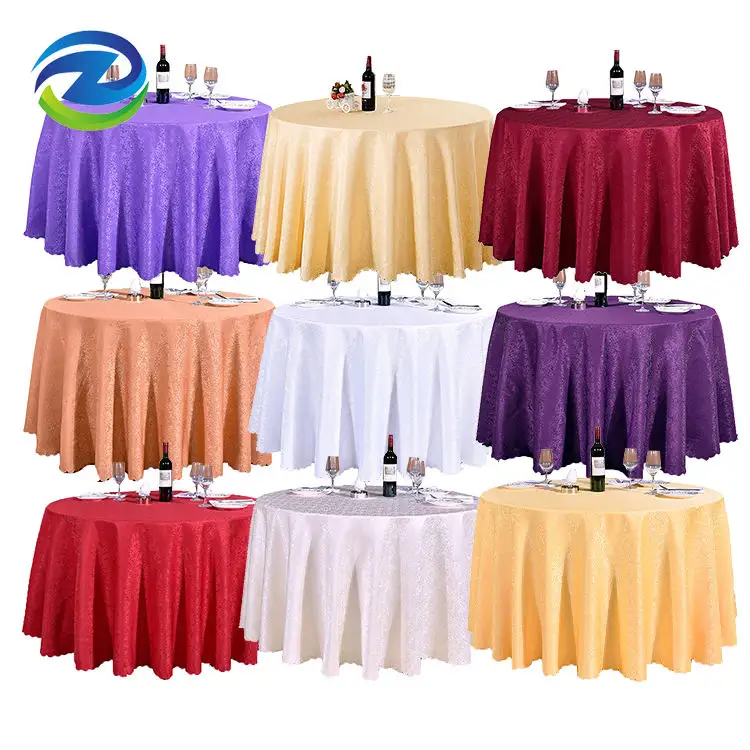 Runde Tischdecken aus Polyester für Hochzeiten, Bankette oder Restaurants Nappes de Table mariege