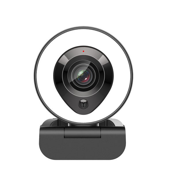 1080p HD AF Stream USB CMOS Sensor 30fps Webcam with H.264 Built-in Fill Ring Light 78 Wide Angle Fixed Focus for PC