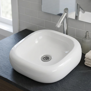 Ivory Ceramic <b>Round</b> Countertop Wash Basin <b>Table</b> <b>Top</b> Bathroom Sink Lavabo Vanity Basin Modern Design - Product Image 5