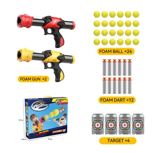 HW hotsale eva soft foam ball bullet 2 in 1 power pump air toys guns Toy Guns With Bullets Shoot