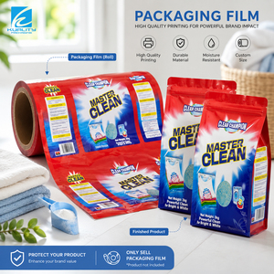 <span class=keywords><strong>Film</strong></span> plastique laminé brillant translucide de qualité alimentaire, résistant à l'humidité, à haute barrière, pour l'emballage de lessive - Product Image 1