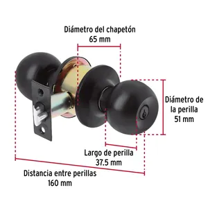 Master con blocco a sfera 24 unità, cilindro, ingresso, nero, blister, base - Product Image 3