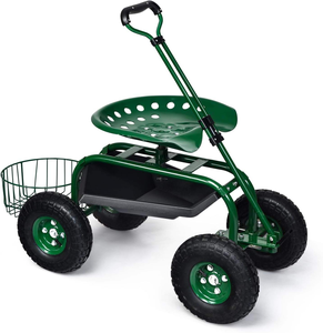 Chariot de jardin ergonomique populaire et économique avec siège, idéal pour l'agriculture et le jardinage en extérieur - Product Image 1