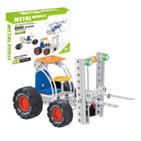 Kit de Construcción de Ingeniería Metálica DIY STEM, Excavadora de Metal para Armar, Coche de Carreras, Modelo de Vehículo de Ingeniería, Juguete de Construcción con Tornillos
