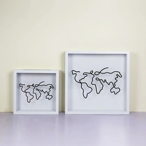 Boîte de rangement pour photos et souvenirs avec <span class=keywords><strong>carte</strong></span> <span class=keywords><strong>du</strong></span> <span class=keywords><strong>monde</strong></span> Shadow Box - Product Image 3