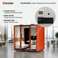 Cabines téléphoniques de bureau, cabine silencieuse, cabine d'intimité avec éclairage LED à détecteur de mouvement pour espace de travail privé et salles de visioconférence
