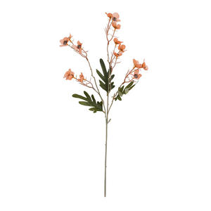Flores Artificiales de Cera Naranja Otoñal, Ramas de Crisantemo de Seda para Decoración del Hogar y Bodas, <span class=keywords><strong>Arreglos</strong></span> Florales con Aspecto Seco Retro - Product Image 5
