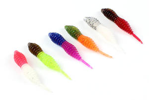 Jetshark-Juego de 10 unidades de señuelos blandos de Larva de <span class=keywords><strong>gusano</strong></span>, doble color, 50Mm, 1G - Product Image 6