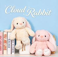 Boneka Kelinci Telinga Lebar Cloud Rabbit, Boneka Hewan Lembut dan Halus, Teman Tidur Anak, Hadiah Ulang Tahun, Dekorasi Rumah