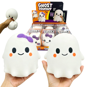 USA Warehouse Halloween Themed Adorable <strong>Spooky</strong> Ghost Squishy Collection Squeezable Halloween Fidgets - Product Image 1