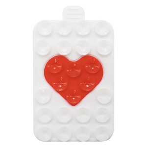 Soporte para Teléfono con Ventosa de Silicona de Doble Cara en Forma de Corazón, Adhesivo Reutilizable Anticaídas para la Parte Posterior del Teléfono, para Vidrio, Espejo y Superficies Lisas - Product Image 1
