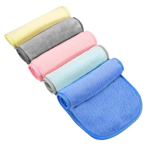 Serviette de visage en <span class=keywords><strong>tissu</strong></span> microfibre pour femme Démaquillant en microfibre en molleton de corail réutilisable pour une utilisation au spa - Product Image 1