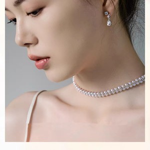 สร้อยข้อมือมุกแบบวินเทจประดับเพชรสองแถวพร้อมหัวเข็มขัดแบบถัก สามารถเย็บติดกับเสื้อผ้าได้ สร้อยคอเสื้อสเวตเตอร์ ดีไซน์เรียบหรู ใช้ได้ทั้งผู้หญิงและผู้ชาย - Product Image 4
