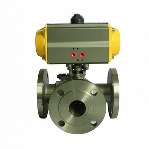 Vanne à bille sanitaire pneumatique en acier inoxydable de qualité alimentaire COVNA, réduction tarifaire, DN20, 3/4 pouce, 3 voies, port en T, tri-clamp - Product Image 5
