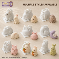Moule en silicone 3D Lapin Tangba pour gâteau mousse, dessert en forme de lapin, outil de cuisson pour pudding, qualité alimentaire, pâtisserie DIY de Pâques
