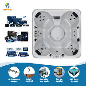 Bon marché et haute qualité 7 <span class=keywords><strong>places</strong></span> bain à remous petit bain à remous intérieur Jacuzzier massage extérieur <span class=keywords><strong>Spa</strong></span> baignoire avec 27 jets de massage - Product Image 2