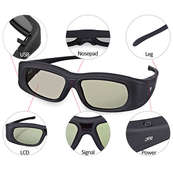 Eyewear Occhiali 3d Attivi Samsung Gonbes Active Shutter Bluetooth