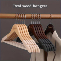 Porte-Manteau de Luxe en Bois Personnalisé avec Logo pour Hôtellerie, Cintre pour Vestes, Vêtements d'Extérieur, Chemises, Costumes en Gros