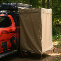 Douche de camping extérieure étanche avec coque en ABS, auvent latéral, toilettes, tentes de douche pliantes pour camping, accessoires 4x4