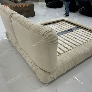 Бесплатная выборка, двухспальная кровать из ткани, регулируемая двухрамная одноместная американская кровать размера «King-Size», газовая подъемная кровать - Product Image 5