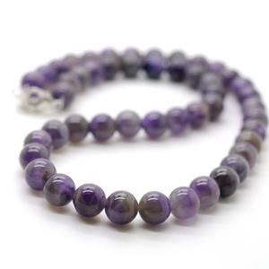 8毫米手工时尚简约宝石圆珠项链7脉轮愈合水晶弹力项链女18英寸 - Product Image 1