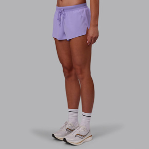 2025 meilleure vente femmes vêtements de sport d'été léger respirant Gym course Shorts tissé cordons bord brut plaine blanc - Product Image 1