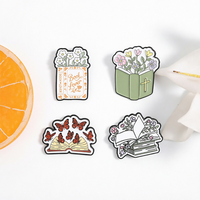 Broches en émail pour les amoureux des livres : designs livre ouvert, papillon, croix, empilables – Cadeau pour lecteur, bibliothécaire, passionné de livres – Vente en gros