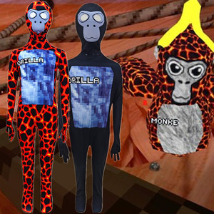 Costume intégral de gorille enfant pour Halloween, motif Magma Lava Pixel sur la poitrine, idéal pour cosplay, fête, jeu de rô<span class=keywords><strong>le</strong></span>, tenue Zentai - Product Image 1
