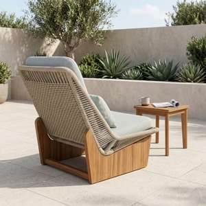 Ensemble de canapés de loisirs d'extérieur pour cour, terrasse, jardin, véranda, base <span class=keywords><strong>en</strong></span> <span class=keywords><strong>teck</strong></span> avec coussin imperméable - Product Image 1