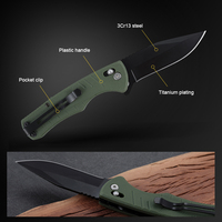 Couteau pliant de survie portable Hongrui 2026, nouveau style, en acier inoxydable 3Cr13 avec manche en plastique, pour camping et activités de plein air