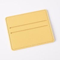 Dompet Kartu Nama & Tempat ID Kulit Sintetis - Dompet SIM Ringkas dengan Logo Embos Kustom