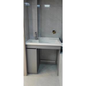 Mueble de Lavandería Moderno de Diseño Sencillo con Fregadero para <span class=keywords><strong>Lavadora</strong></span> Gabinetes de Aluminio para el Hogar - Product Image 3