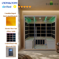Villa / Rumah Mewah Sauna Inframerah Jauh Dalam Ruangan untuk 4 Orang Kapasitas Besar Rendah EMF untuk Hotel