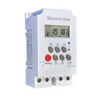 CHRE Sakelar Lampu Mini Elektronik yang Dapat Diprogram Harian Timer Digital 7 Hari 220V 16A Multifungsi KG316T-II
