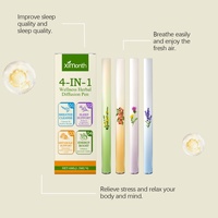 Ximonth Stylo Diffuseur Herbal 4-en-1, Inhalateur Bien-être aux Huiles Essentielles pour l'Harmonie Quotidienne du Corps - Marque Privée 1,5 ml x 4