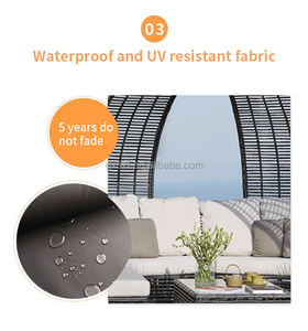 ชุดเดย์เบดหวายสำหรับชายทะเลกลางแจ้งเฟอร์นิเจอร์ลานกันน้ำดีไซน์เส้นขอบฟ้า - Product Image 4