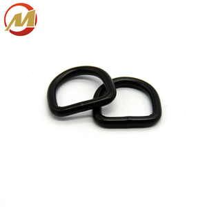 Venta al por mayor de moda D soldado con autógena forma sólida D anillos anillo negro para bolsas o maleta - Product Image 2