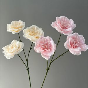 Pingping <b>Artificial</b> <b>Peony</b> Flowers 3-Head Silk Wedding Home Decor - Product Image 4