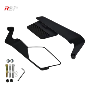 Rétroviseurs pliables universels RSP pour <span class=keywords><strong>moto</strong></span>, fixation sur maître-cylindre, en plastique ABS, paire de rétroviseurs plats pour scooter et <span class=keywords><strong>moto</strong></span> de route - Product Image 1