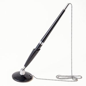 Stylos à bille publicitaires personnalisés de haute qualité en gros avec logo et chaîne - Product Image 3