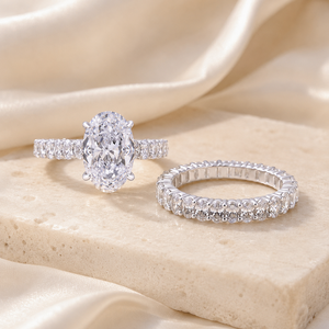 Set di Anelli di Lusso con Zirconi Incastonati, Gioielli Eleganti e Alla Moda per Donne - Product Image 3